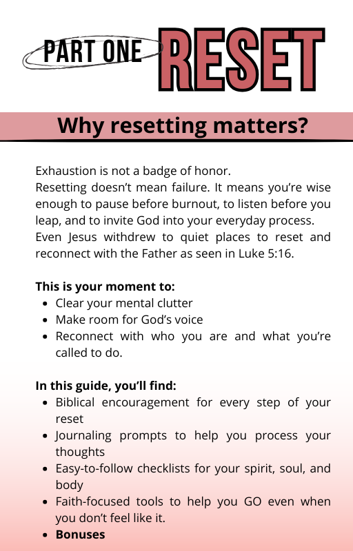 Reset & Go Checklist - Ebook
