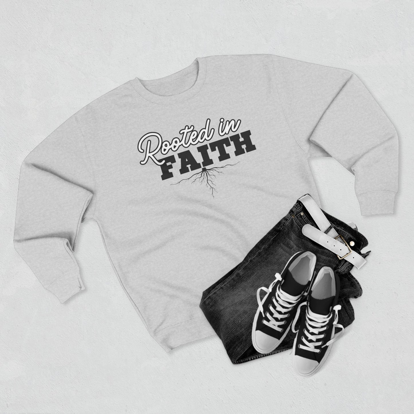 "Rooted in Faith" Unisex Crewneck Sweatshirt